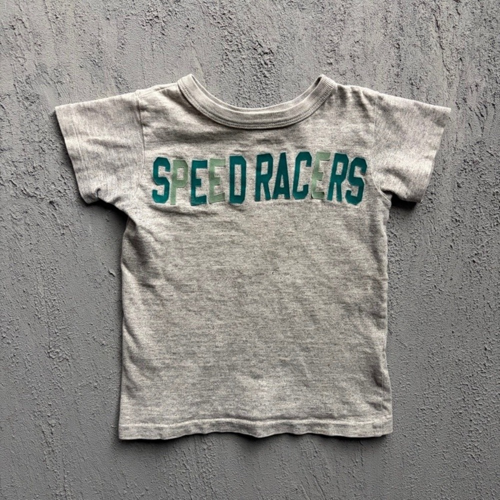Denim Dungaree T Shirt Small 110CM Gray Speed Racers Mickey Mouse